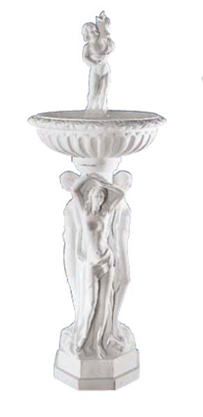 Three Graces Nude Marble Fountain